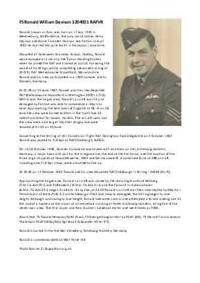 A preview of a PDF biography for Davison, Ronald William